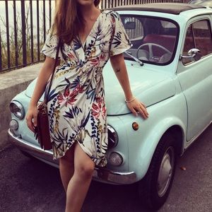 Tropical print dress